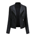 Giacca corta in pelle da donna in stile europeo e americano, moda giovanile, marca Valstrend, abbigliamento femminile.