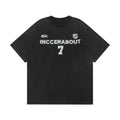 Letter Printing Distressed Wash Short Sleeve