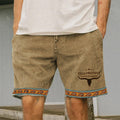 Pantaloncini casual da uomo in stile retrò Valstrend, tessuto comodo e design classico, perfetti per look estivi e casual.