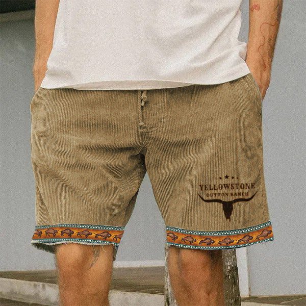 Pantaloncini casual da uomo in stile retrò Valstrend, tessuto comodo e design classico, perfetti per look estivi e casual.