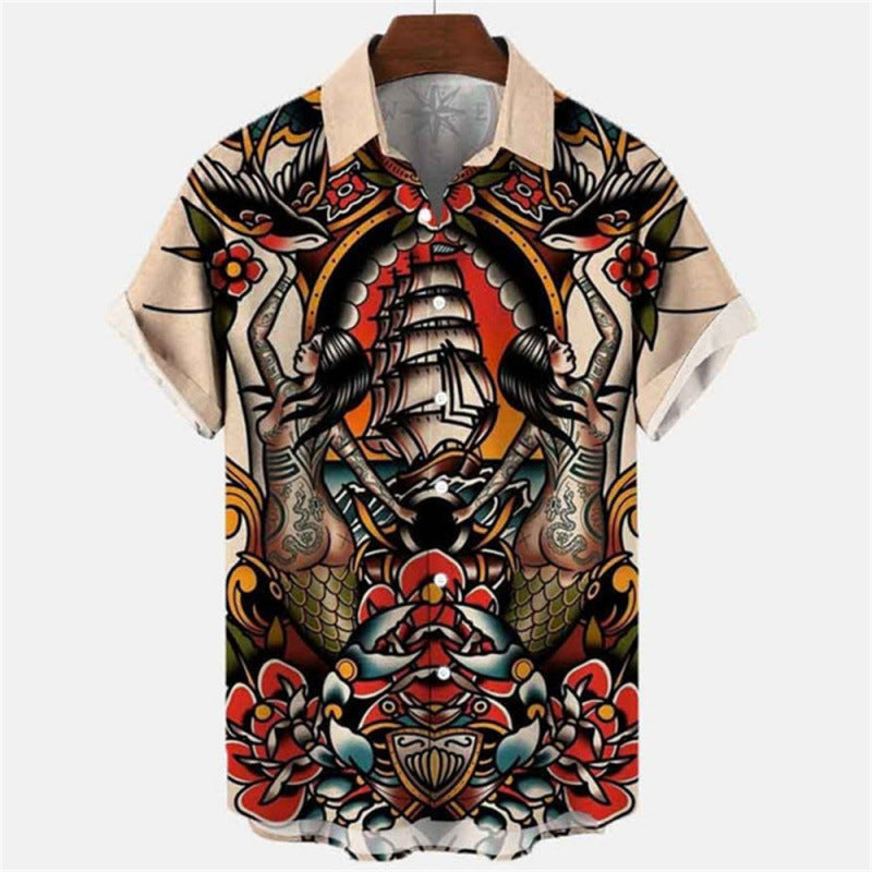 3D Myth Retro Animal Men's Shirt