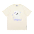 High Street Cute Plush Embroidery Puppy Short Sleeve