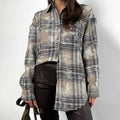 Camicia casual a quadri retro Valstrend con tessuto felpato morbido e stile loose, ideale per un look informale e comodo