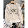 Maglione autunno-inverno da donna Valstrend, stile coreano stampato, morbido e caldo, con motivo grafico colorato.