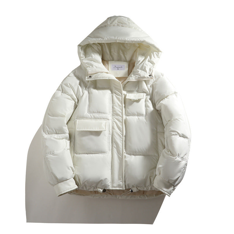 Cappotto imbottito in cotone per donna Valstrend, giacca con cappuccio, stile elegante e caldo, visibile in immagine.