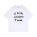 Foam Letter Print Casual Short Sleeve