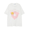 Doll Flocking Embroidery Cartoon Casual Short Sleeve