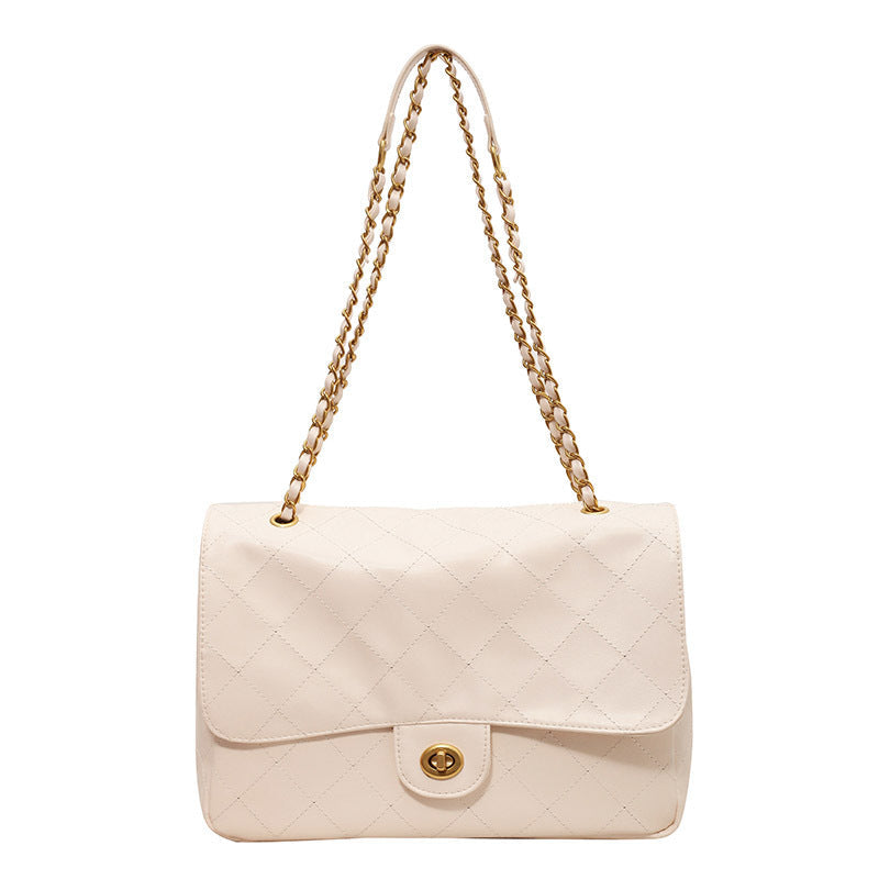 Borsa a tracolla Valstrend, semplice e retrò, con grande capacità, forma rombo e design sottobraccio.