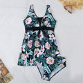 Costume da bagno bikini donna Valstrend con scollo a V, stampa colorata e top a spacco, perfetto per l'estate e la spiaggia.