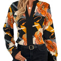 Camicia elegante stampata per donna grande taglia di Valstrend, stile versatile e alla moda, con dettagli colorati e tessuto leggero.