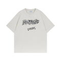 Wash Water Letter Print Short-sleeve T-shirt Punk Street