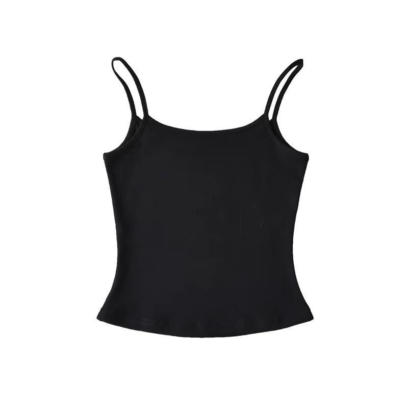 Top corto con spalline sottili e design sexy di Valstrend Shop, tessuto morbido e stile alla moda per look estivi.