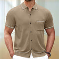 Maglione da uomo Valstrend in Tencel a maniche corte, stile semplice e leggero, visibile con tessuto morbido e design minimalista