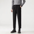 Pantaloni uomo Valstrend smoke tube cropped antirughe, stile moderno e comodo, vista frontale con dettaglio del tessuto.