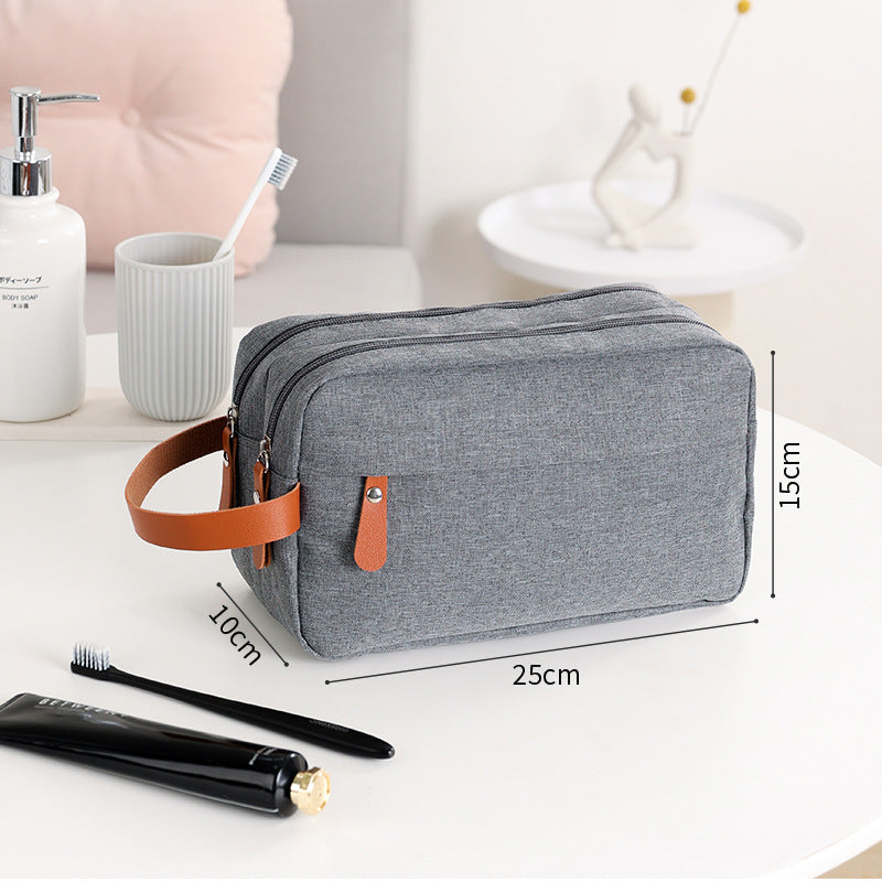 Custodia da viaggio Valstrend per prodotti da uomo, bagaglio per cosmetici e cura della pelle, con scomparti organizzati.