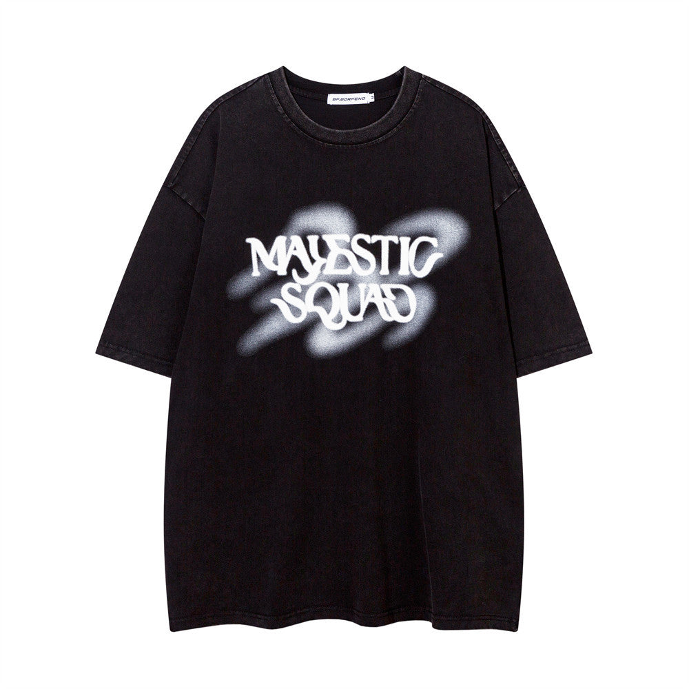 Letter Printing Short-sleeved T-shirt American Style