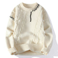 Maglione casual con collo a giro, marca Valstrend shop, in morbido tessuto, vista frontale su sfondo neutro