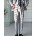 Pantaloni da uomo Valstrend shop a vita alta dritti e versatili, pantaloni oversize con pieghe, stile casual e alla moda