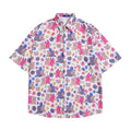 Camicia casual a maniche corte Valstrend con stampa di orso animale cartoon, design colorato e comodo per l'abbigliamento quotidiano.