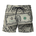 Pantaloni da spiaggia retrò da uomo Valstrend, stile trendy con dettagli coin 3D, casual e alla moda per l'estate.