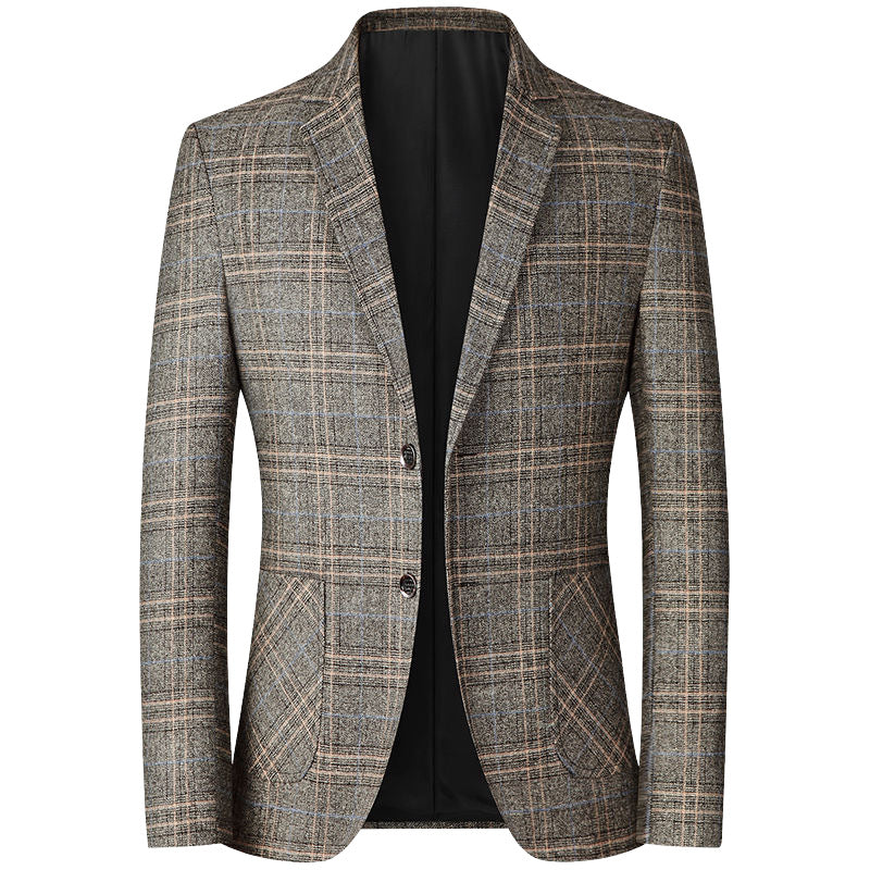 Giacca sottile da uomo primavera e autunno Valstrend, cappotto casual leggero con collo e tasche, stile elegante e comodo.
