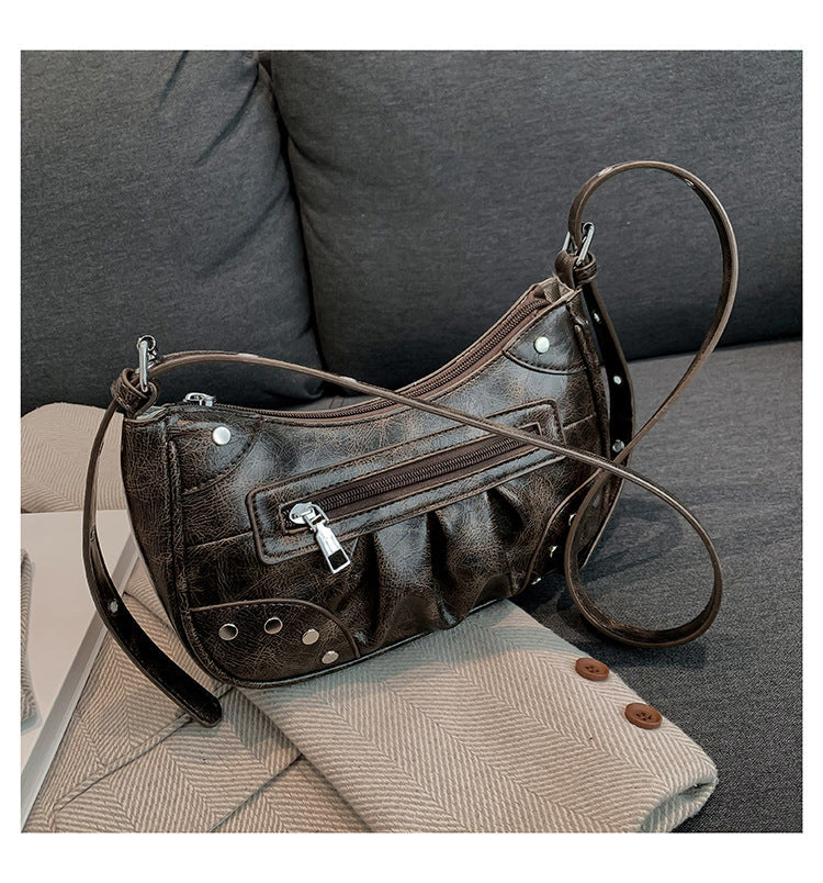 Women Autumn And Winter New Pleated Dumpling Shoulder Bag