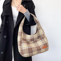 Grande borsa retrò a quadri Valstrend per donna, con ampio scomparto e stile vintage.