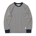 T-shirt sportiva retrò americana con strisce orizzontali per uomo, marca Valstrend, stile casual e vintage.