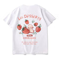 Maglietta donna in cotone a maniche corte con spalle scoperte in stile college americano, firmata Valstrend Shop.