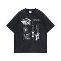 Abstract Dark Spider Web Short Sleeve