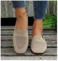 Scarpe femminili Valstrend, ballerine slip-on con punta quadrata e suola piatta, tessuto intrecciato casual e comodo.