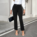 Pantaloni slim da donna Valstrend, moda temperamentale, colore solido adatti per il lavoro e il tempo libero, vista frontale.