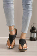 Sandali con zeppa da donna Valstrend, piattaforma romana in pelle con cinturino, ideali per look estivi e casual.