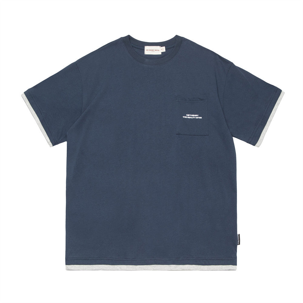 Letter Workwear With Pocket Short Sleeve Men