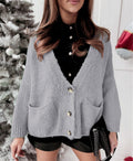 Cardigan lavorato a maglia da donna Valstrend, elegante cappotto per il tempo libero e il tragitto quotidiano, in tessuto caldo e confortevole.