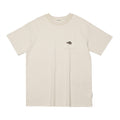 Solid Color Waffle Round Neck Embroidered Short Sleeve