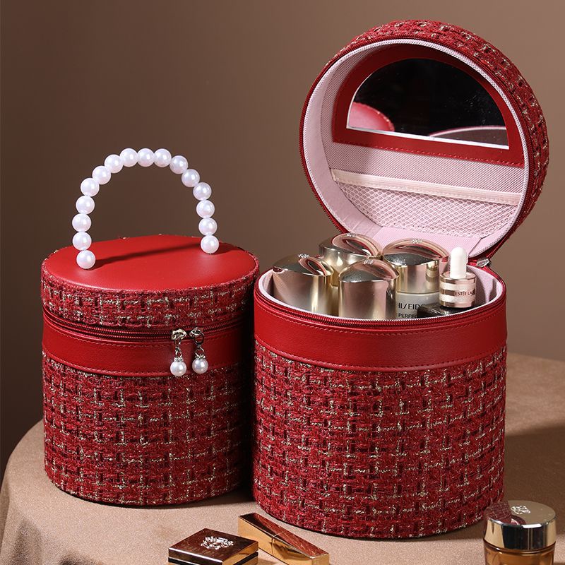 Specchio portatile a cintura Valstrend, elegante custodia cosmetica grande capacità con specchio integrato.