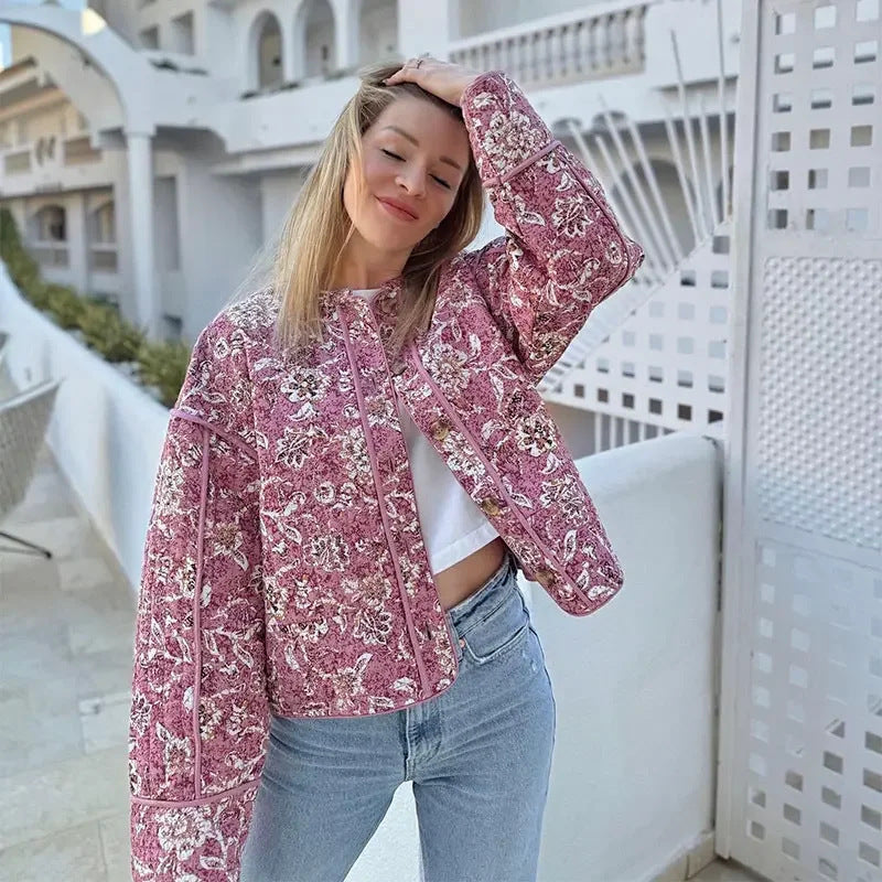 Vestito femminile Naist Street Flower Print di Valstrend, con stampa floreale colorata e design elegante, in tessuto leggero.