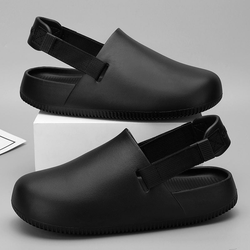 Scarpe da spiaggia uomo Valstrend con suola piatta, design aperto e comodo, ideali per l'estate e le passeggiate sulla spiaggia