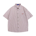 Camicia da uomo Valstrend in tessuto plaid leggero con maniche corte, stile casual e comodo.