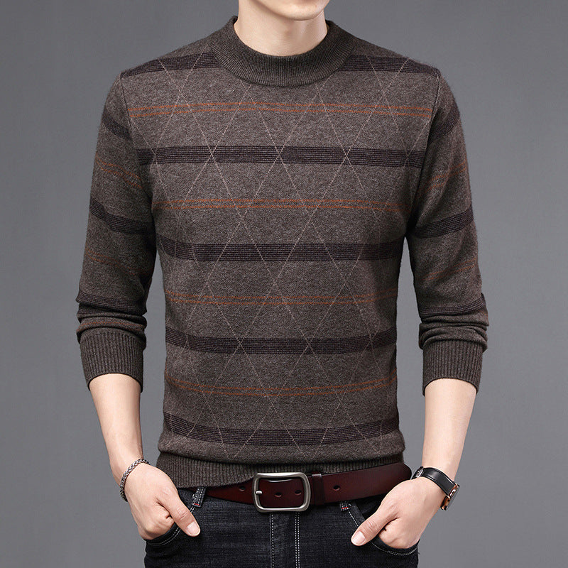 Maglione casual spessore da uomo Valstrend, top di moda per un look confortevole e elegante, immagine fronte del maglione.