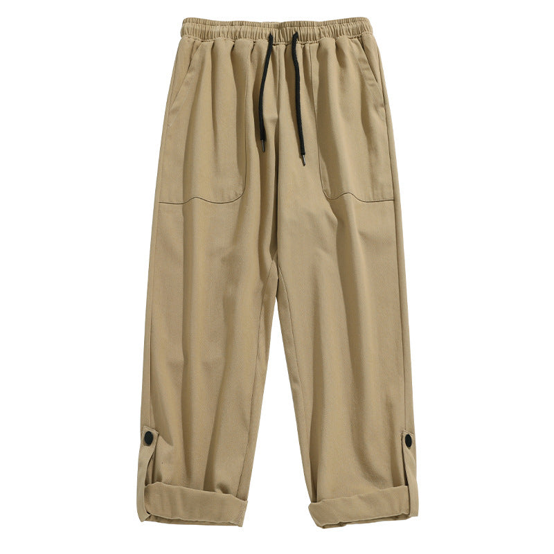 Pantaloni cargo dritti a design morbido Valstrend, pantaloni casual larghi con tasche laterali e vestibilità comoda.