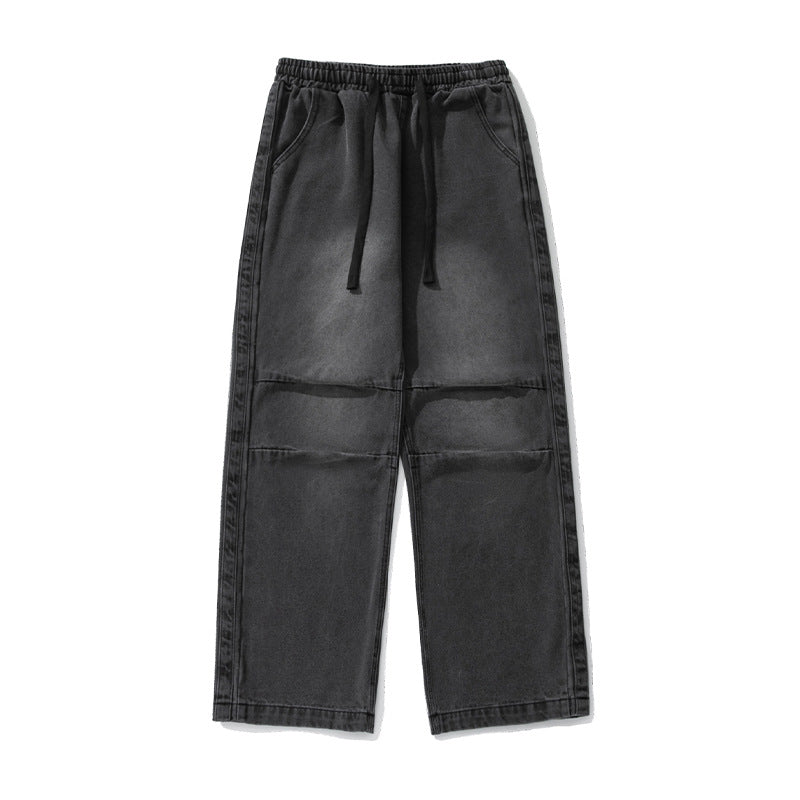 Pantaloni giapponesi pieghettati con coulisse da uomo, stile tradizionale, marchio Valstrend, in tessuto leggero e comodo