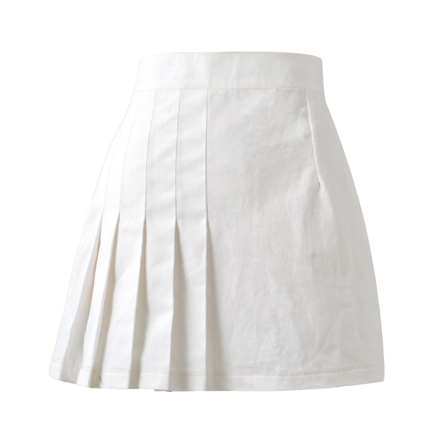 Gonna plissettata da donna a vita alta con zip, gonna a metà lunghezza, in tessuto morbido e elegante, marca Valstrend.