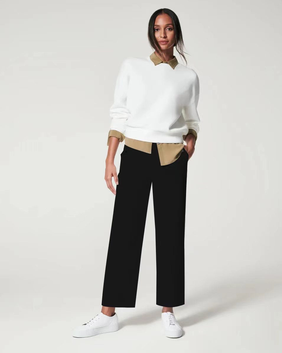 All-matching Bootleg Pants Slim Fit Slimming Draping Effect Casual Suit Pants