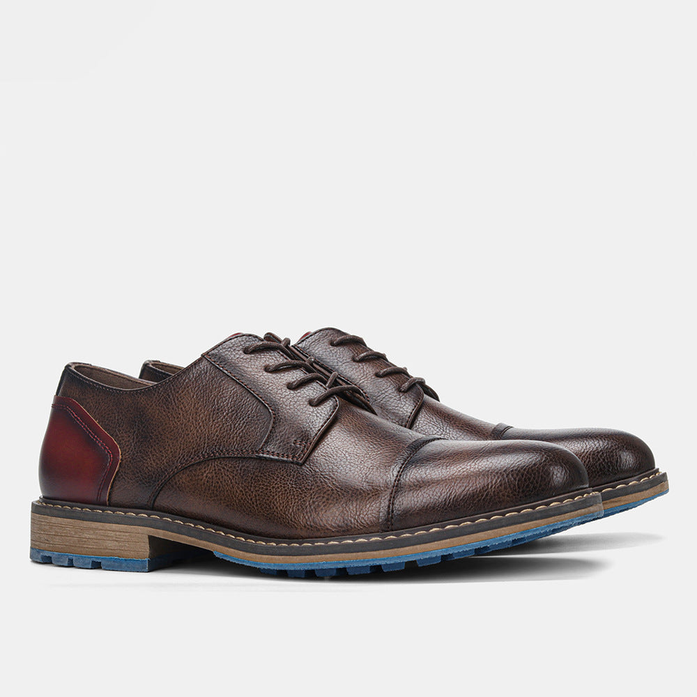 Scarpe da uomo Valstrend derby in pelle traspirante per lavoro, stile business primavera, dettagli eleganti e confortevoli