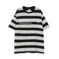Contrast Color Striped Short-sleeved T-shirt European And American