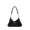 Borsa a tracolla un-shoulder in pelle creativa Valstrend, con design intrecciato e dettagli eleganti, vista frontale.