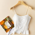Girl's Off-shoulder Collar With Chest Pad Without Steel Ring Home Bottoming Small Slip Top Outer Wear Vest