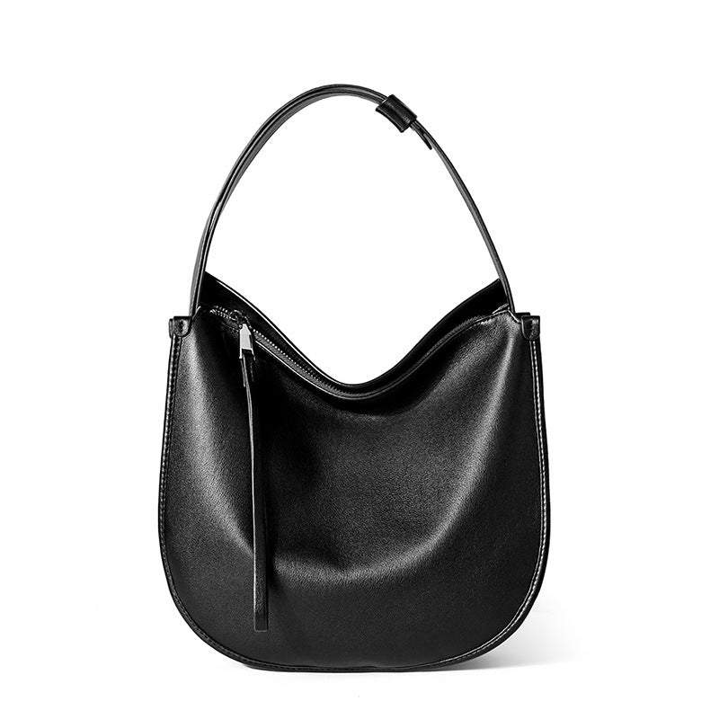 Borsa tote in pelle morbida e confortevole Valstrend, con manici in cuoio bovino e design elegante.